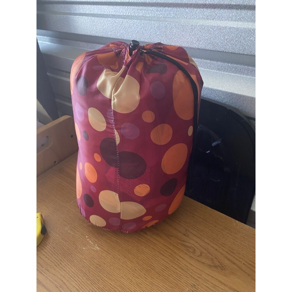 Exxel Outdoors Kids Sleeping Bag Pink Polka Dot 28x57